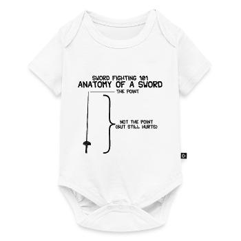 Sword Fighting 101 Anatomy Of A Sword - Baby Premium Kurzarmbody - Weiß - Vorne