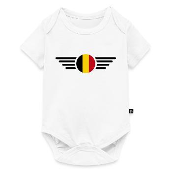 Belgien - Baby Premium Kurzarmbody - Weiß - Vorne