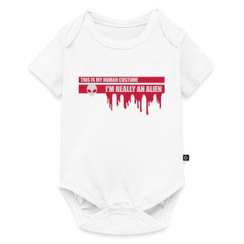 Citation extraterrestre de costume humain - Body à manches courtes Premium Bébé - blanc - Devant