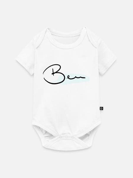 Ben - Baby Premium Kurzarmbody - Weiß
