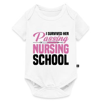 I Survived Her Passing Nursing School 15 - Baby Premium short-sleeve bodysuit - white - Front