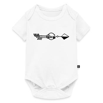 Flèche noire étrange - Body à manches courtes Premium Bébé - blanc - Devant