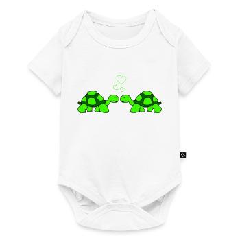 Amour de tortue - Body à manches courtes Premium Bébé - blanc - Devant