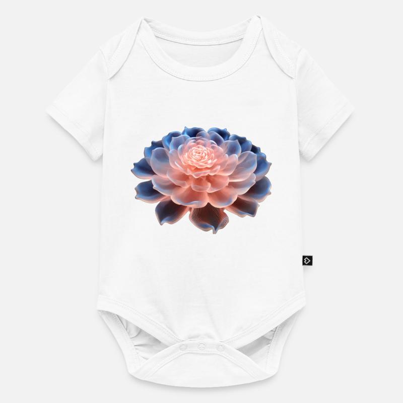 Fleur 3D - Body à manches courtes Premium Bébé - blanc
