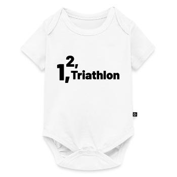 1 2 Triathlon - Body à manches courtes Premium Bébé - blanc - Devant