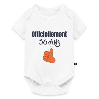 Officiellement 36 Ans - Body à manches courtes Premium Bébé - blanc - Devant