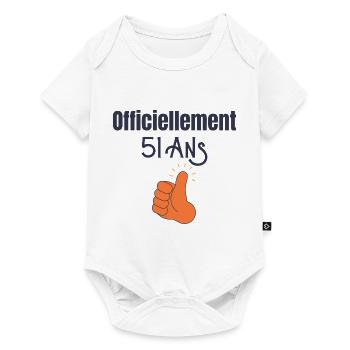 Officiellement 51 Ans - Body à manches courtes Premium Bébé - blanc - Devant