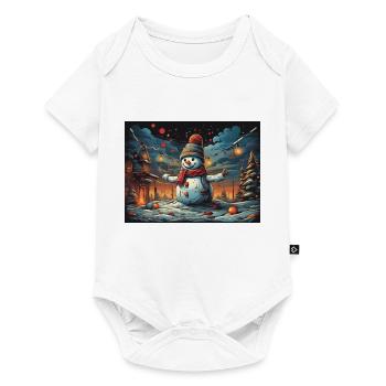 Christmas snowman - Baby Premium short-sleeve bodysuit - white - Front