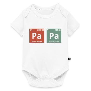 Papa tableau périodique - Body à manches courtes Premium Bébé - blanc - Devant