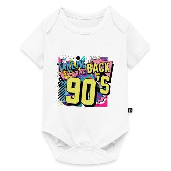 90s 90s Music Colorful Party Carnival Costume - Baby Premium short-sleeve bodysuit - white - Front