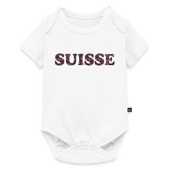 SWITZERLAND. HUMOR. COUNTRY. FLAG. GENEVA - Baby Premium short-sleeve bodysuit - white - Front