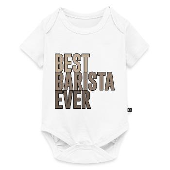 Best Barista Ever - Baby Premium Kurzarmbody - Weiß - Vorne