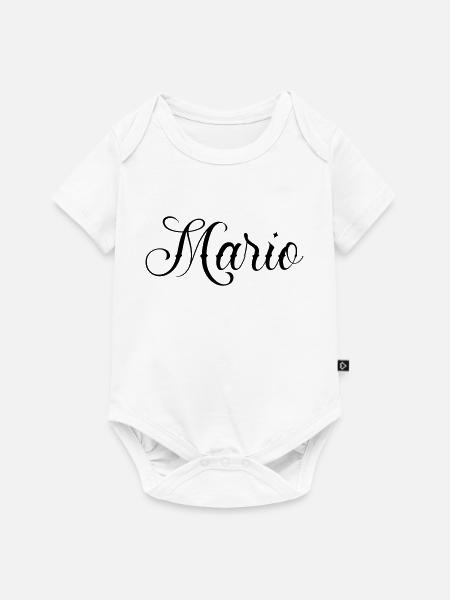 mario - Baby Premium Kurzarmbody - Weiß