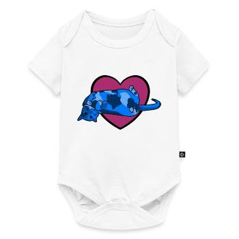 Look At My Belly - Baby Premium short-sleeve bodysuit - white - Front