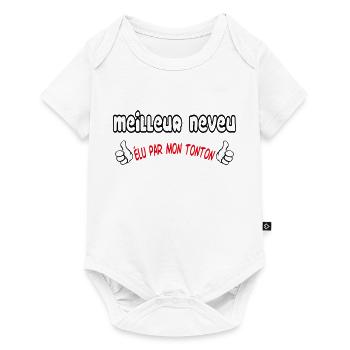 BESTER Neffe - Baby Premium Kurzarmbody - Weiß - Vorne