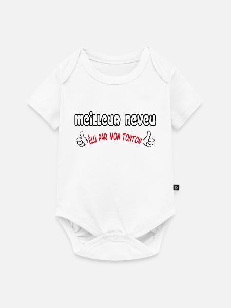 BESTER Neffe - Baby Premium Kurzarmbody - Weiß