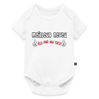 BESTER Neffe - Baby Premium Kurzarmbody - Weiß - Vorne