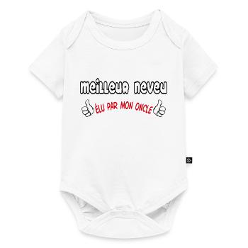 BESTER Neffe - Baby Premium Kurzarmbody - Weiß - Vorne