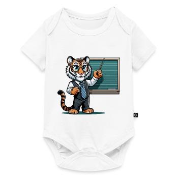Cute Tiger Teacher - Baby Premium short-sleeve bodysuit - white - Front