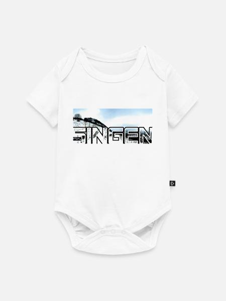 Singen Schnee überlappend modern Januar - Baby Premium Kurzarmbody - Weiß