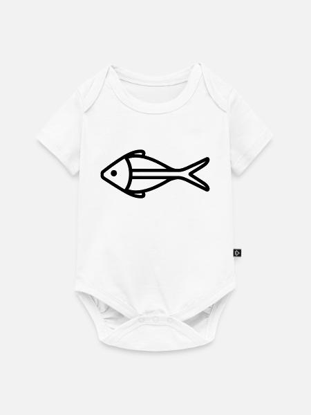 Fisch - Baby Premium Kurzarmbody - Weiß