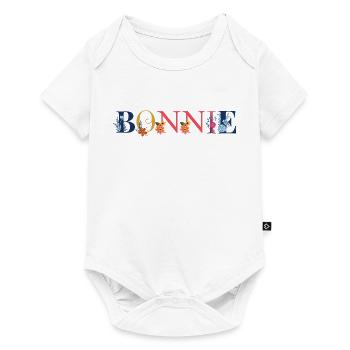 BONNIE name adorned with flowers - Baby Premium short-sleeve bodysuit - white - Front