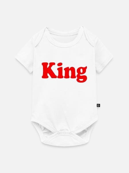 King - Baby Premium Kurzarmbody - Weiß