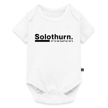 Solothurn Koordinaten Kanton Schweiz - Baby Premium Kurzarmbody - Weiß - Vorne
