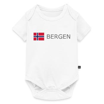 Norway Flag - Bergen - Norge - Norwegen - Baby Premium short-sleeve bodysuit - white - Front