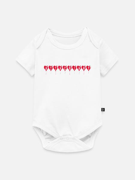 Herzballons binden - Baby Premium Kurzarmbody - Weiß