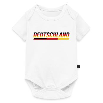 ALLEMAGNE – Look de course à rayures de vitesse - Body à manches courtes Premium Bébé - blanc - Devant