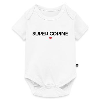 super copine - Body à manches courtes Premium Bébé - blanc - Devant