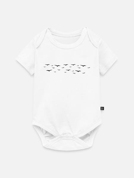 Vögel - Baby Premium Kurzarmbody - Weiß