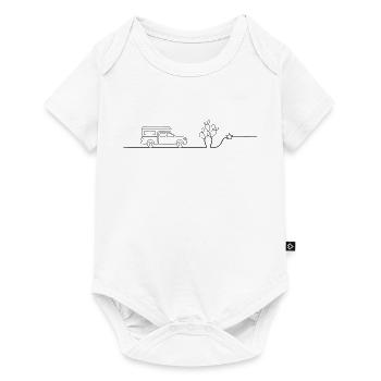 Art en ligne Van Camper Desert Cactus - Body à manches courtes Premium Bébé - blanc - Devant