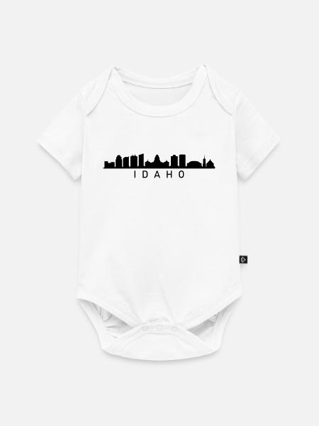 Idaho Skyline - Baby Premium Kurzarmbody - Weiß