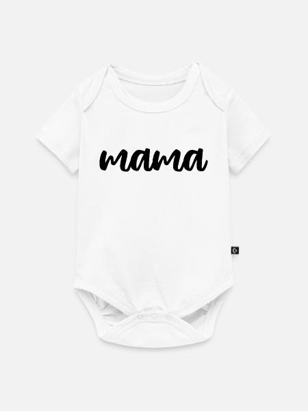 Mama - Baby Premium Kurzarmbody - Weiß