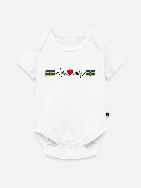 Ameland Pulse-Logo – Inselstil - Baby Premium Kurzarmbody - Weiß