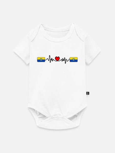 Zandvoort Herzschlag - Baby Premium Kurzarmbody - Weiß