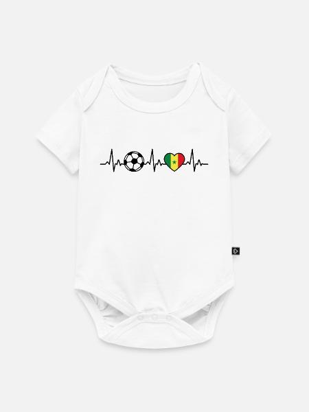 Senegal Fußball Herzschlag Senegal - Baby Premium Kurzarmbody - Weiß