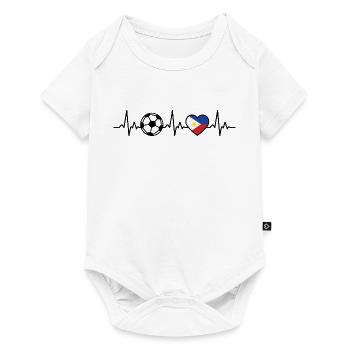 Philippines Football Heartbeat Philippines - Body à manches courtes Premium Bébé - blanc - Devant