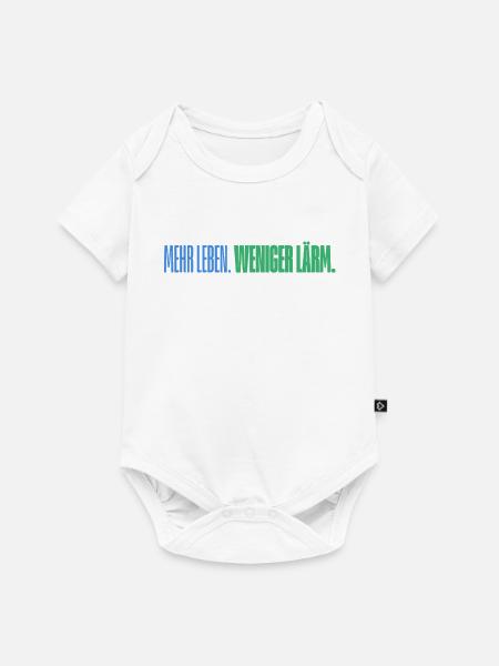 Mehr Leben. Weniger Lärm. Lustiges T-Shirt - Baby Premium Kurzarmbody - Weiß