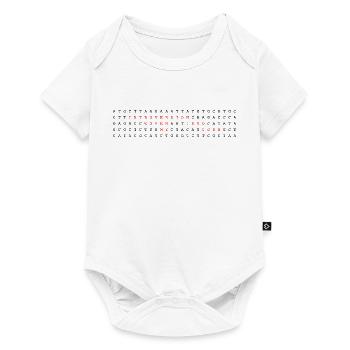 L’introversion tissée dans mon ADN de code - Body à manches courtes Premium Bébé - blanc - Devant