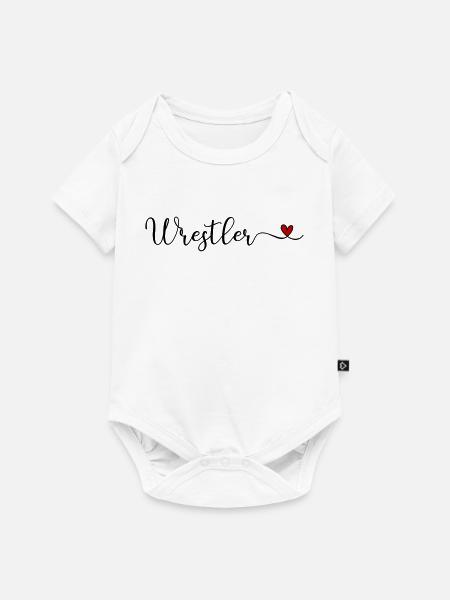 Wrestler mit Herz - Baby Premium Kurzarmbody - Weiß