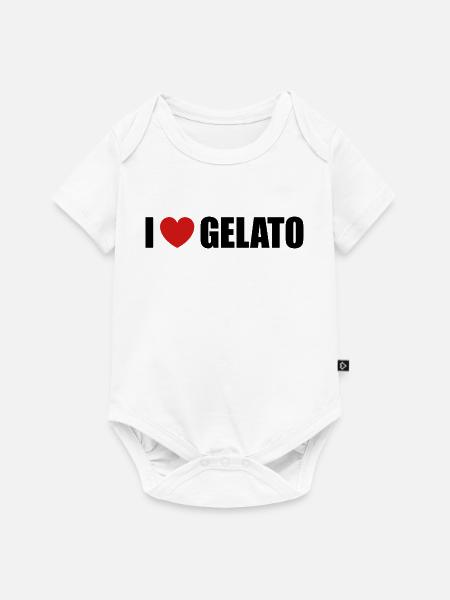 I love Gelato - Baby Premium Kurzarmbody - Weiß