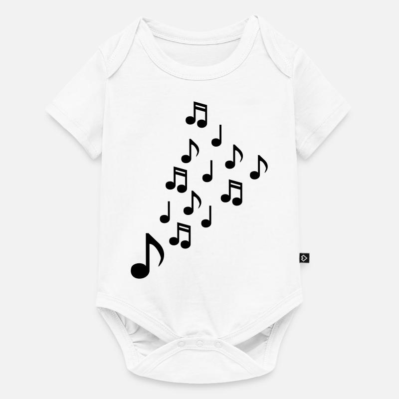 notes de musique - Body à manches courtes Premium Bébé - blanc