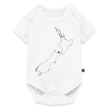 new zealand map empty inside - Baby Premium Kurzarmbody - Weiß - Vorne