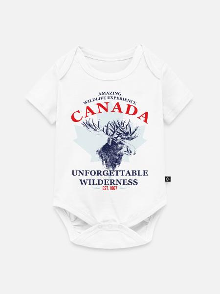 CANADA - MOOSE - Baby Premium Kurzarmbody - Weiß