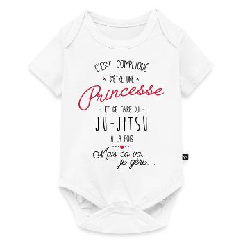 princesse et Ju-Jitsu - Body à manches courtes Premium Bébé - blanc - Devant