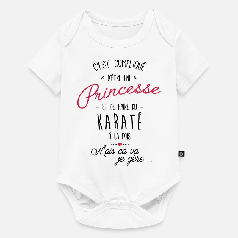 princesse et Karaté - Body à manches courtes Premium Bébé - blanc