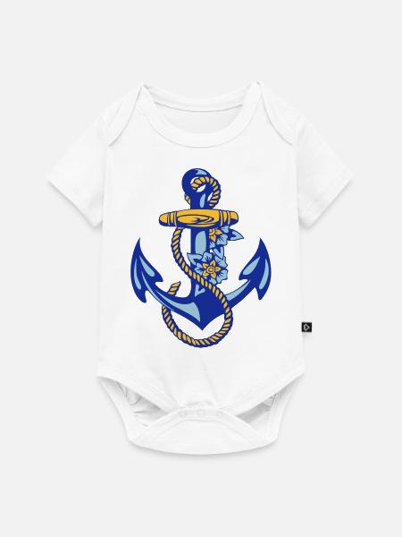 sailor*anchor - Baby Premium Kurzarmbody - Weiß